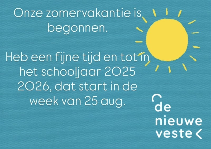 Fijne zomervakantie